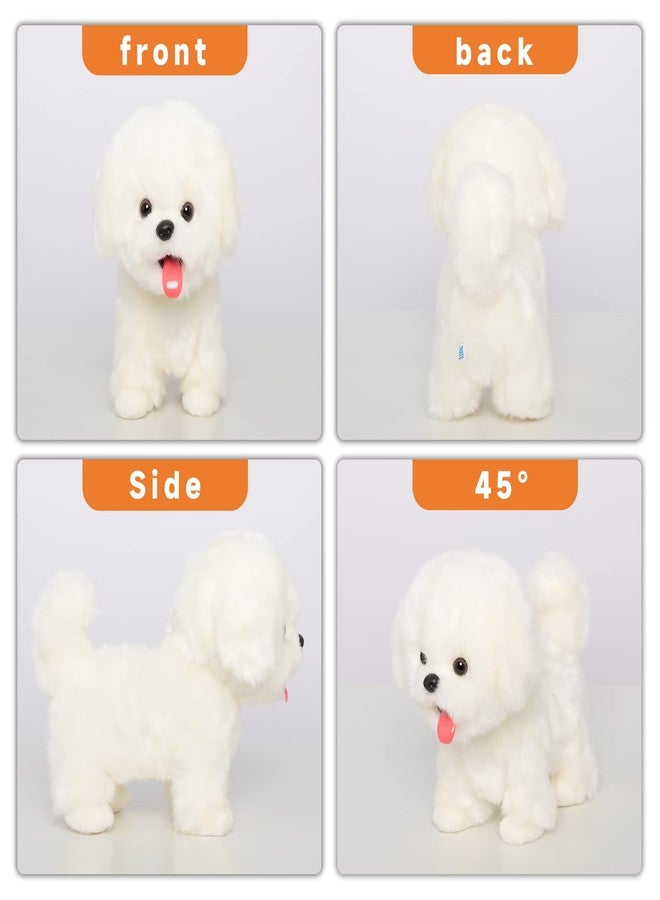 CU-MATE Interactive Maltese Simulation Dog-Realistic Puppy Electronic Toy Dog with Walking/Barking/Wagging Tail/Talking- Robotic Pet Toy Present Gift for Toddler Girls Boys - Image 3